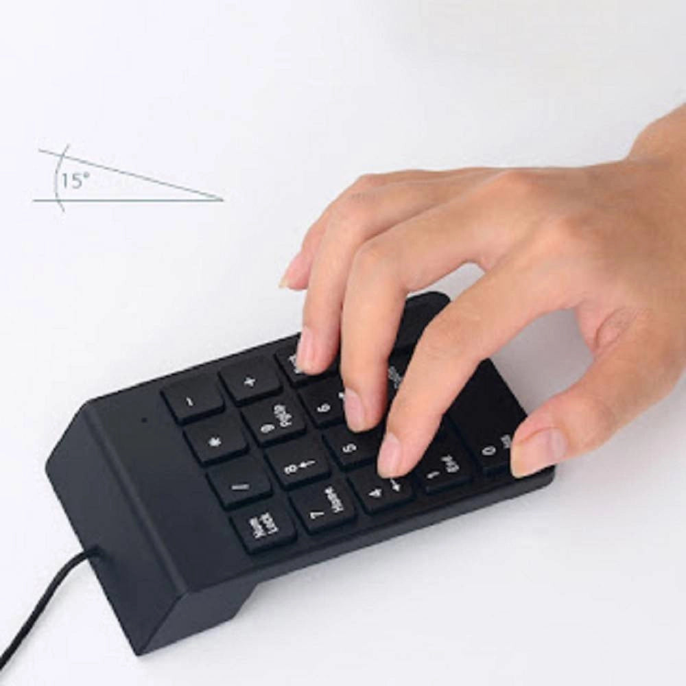 Trade Shop - Tastiera Tastierino Numerico Cablato Usb Per Pc Notebook G2 Sottile 18 Tasti -