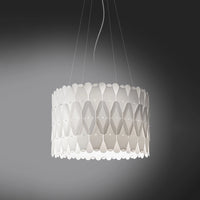Lampadario Moderno Amanda Polilux ® Bianco E Metallo Cromo 3 Luci E27