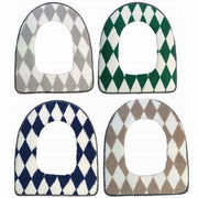 Trade Shop - Cuscino Copri Water Seduta Copertura Morbida Wc Fantasia Rombi Colorato 87202 -        3,5