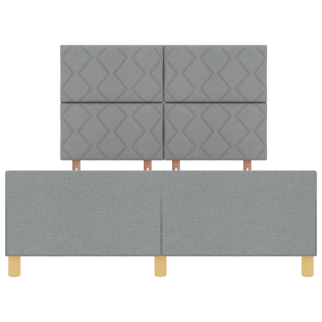 Struttura Letto Grigio Chiaro 160x200 cm Tessuto