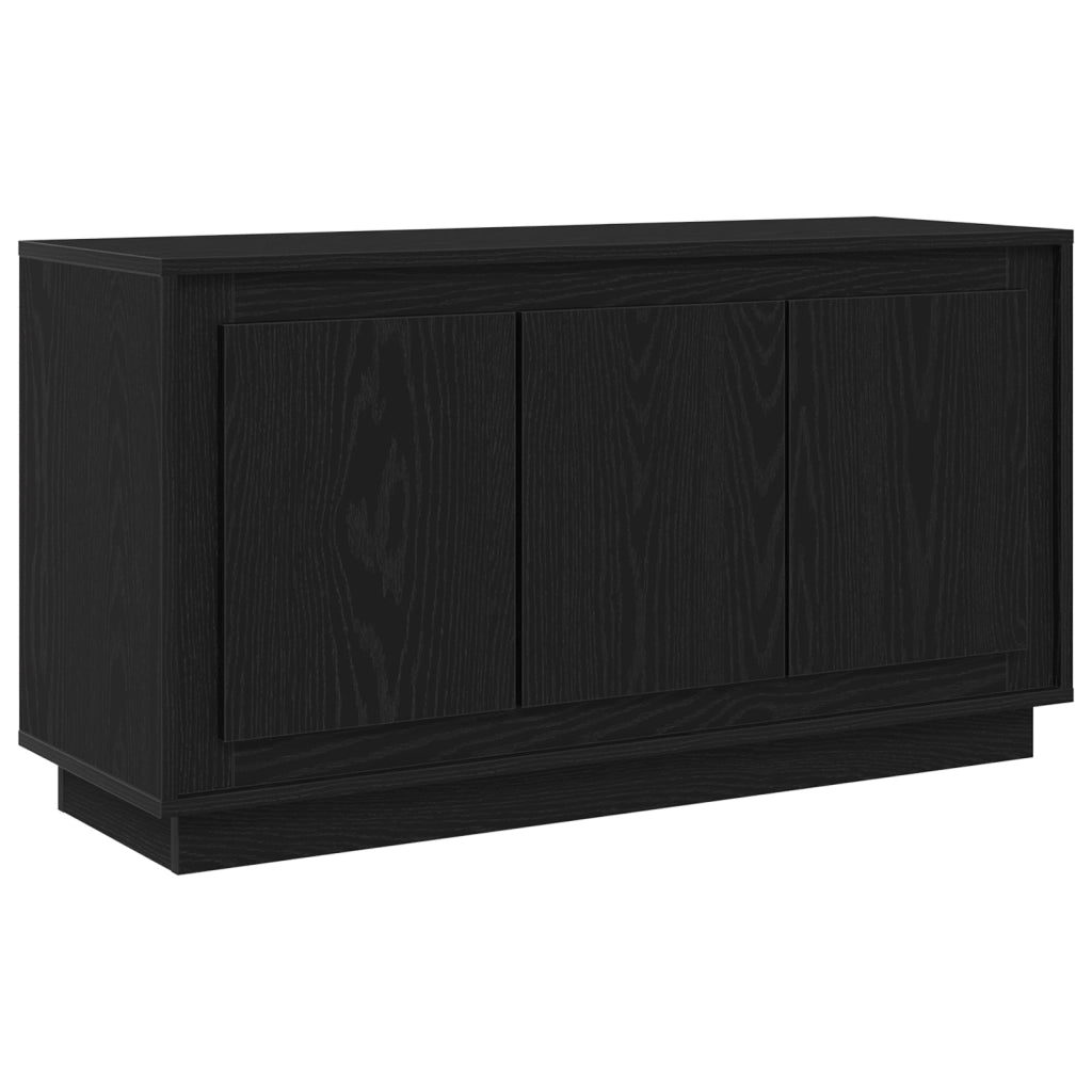 Sideboard Nero Rovere 102x35x55 cm Legno ingegnerizzato