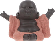 Miniatura di Buddha in ceramica, monaco bambino, animale da tè in miniatura, Buddha zen per giardino, decorazione per tazza da tè