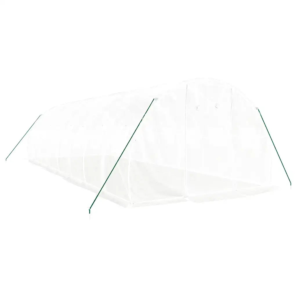 Serra con Telaio in Acciaio Bianco 24 m² 8x3x2 m 3188052