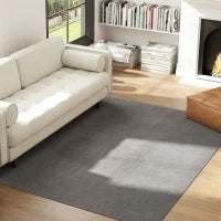 Tappeto Salotto 160x230 cm Lavabile in Lavatrice Pelo Lungo Stile Moderno Tapeto per Soggiorno Camera da Letto Grigio Chiaro