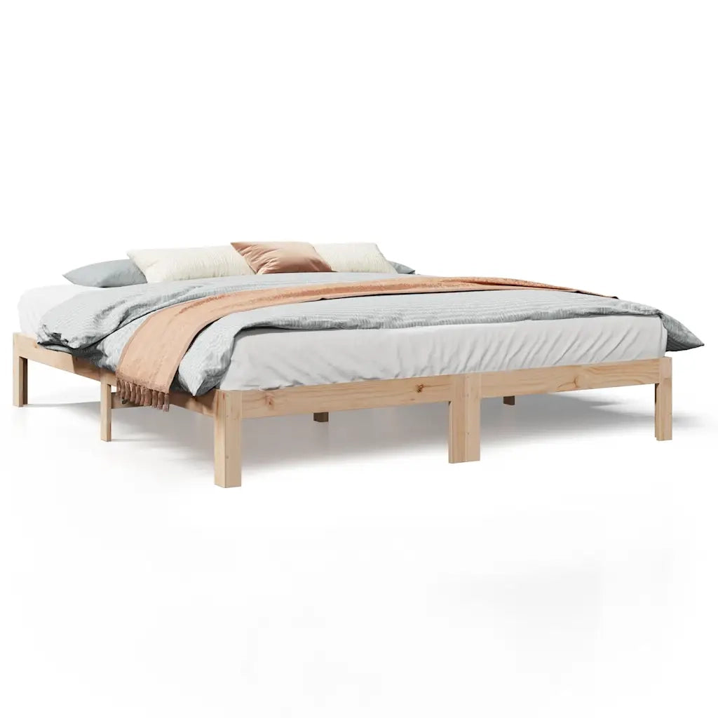 Giroletto senza Materasso 160x200 cm in Legno Massello di Pino 859217