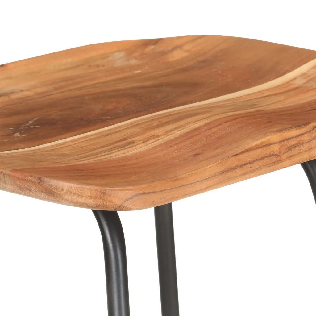Sgabelli da Bar 4 pz in Legno Massello di Acacia 320652