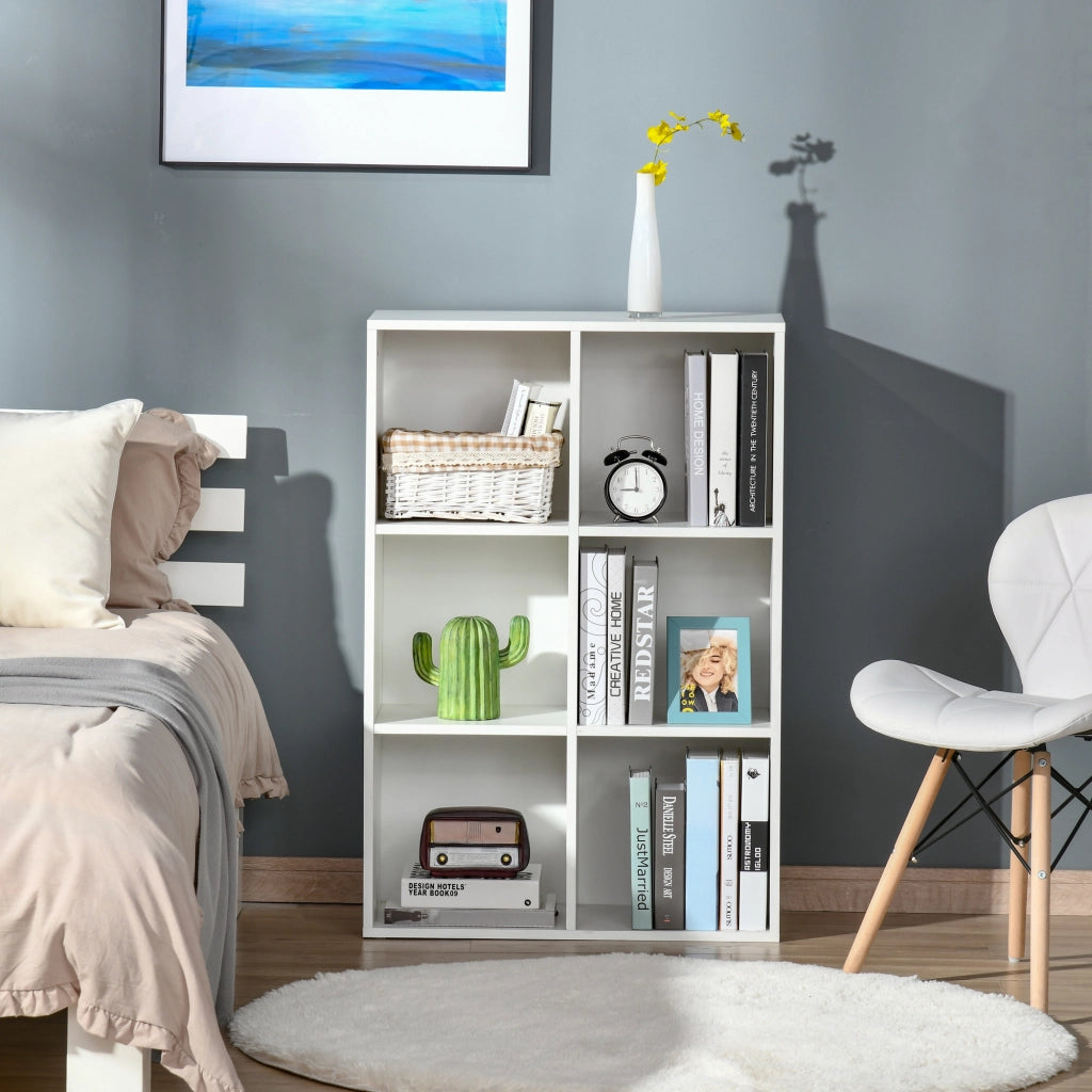 Libreria 3 Livelli con 6 Cubi ¨C Xylo ¨C Legno Bianco 65,5x30x97,5 cm