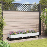 Vaso da Giardino con Ruote Bianco 160 x 40 x 33 cm PP 3423132