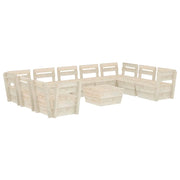 Set di mobili da giardino mobili da esterno mobili in pallet 10 pezzi legno di abete impregnato 02_0018341