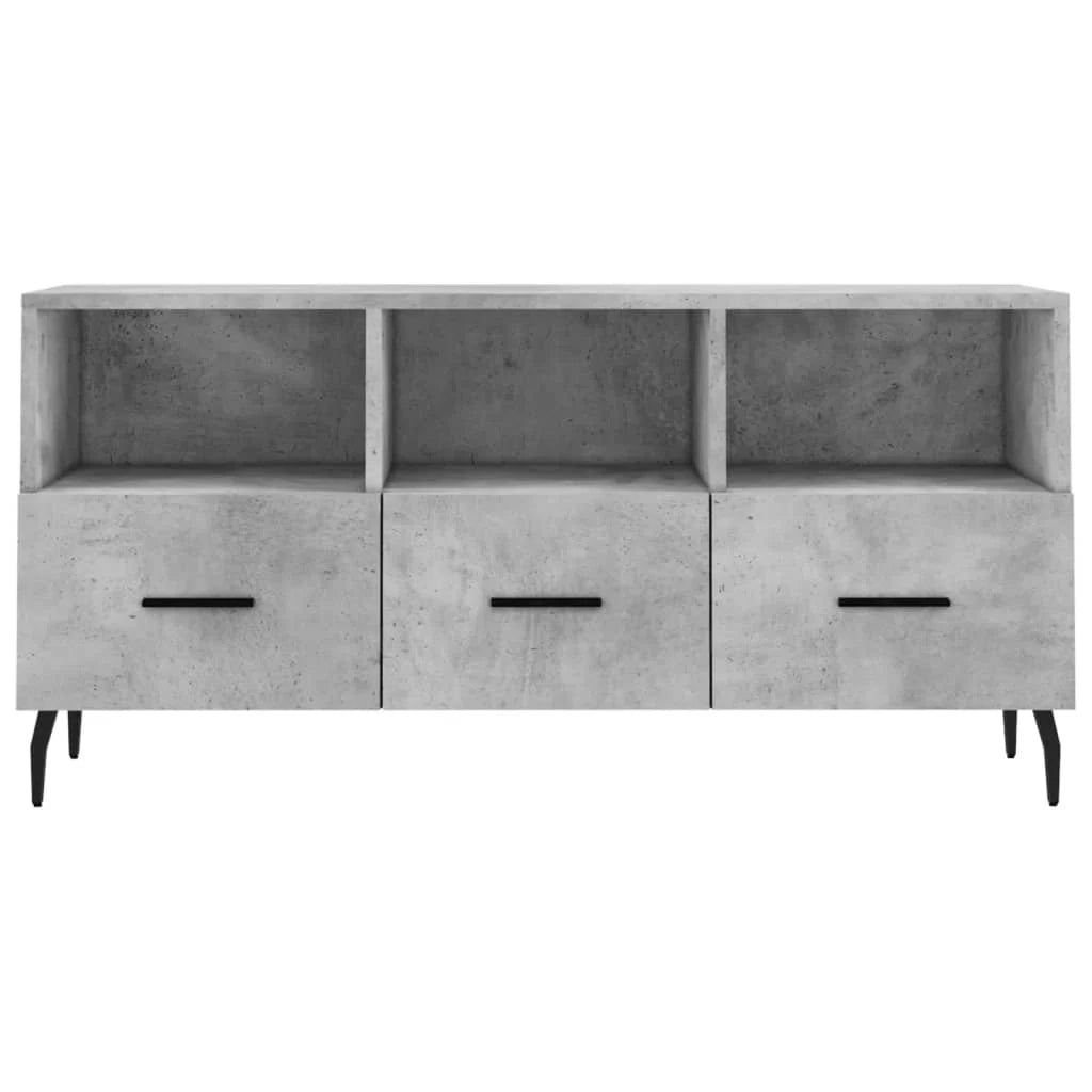 Mobile TV multimediale mensola TV credenza TV sala da pranzo soggiorno camera da letto 102 x 36 x 50 cm legno ingegnerizzato grigio 02_0025593