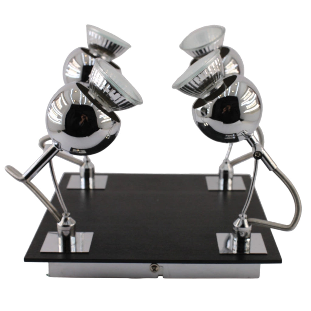 Plafoniera Quadrata 4 FARETTI GU10 4X50W - Serie VIENNA ALEYAY