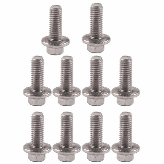 Viti a 6 mm - 10 pezzi - Acciaio inossidabile 304 - Viti a 6 facce - Elemento di fissaggio - Resistente alla corrosione - Viti a 6 mm