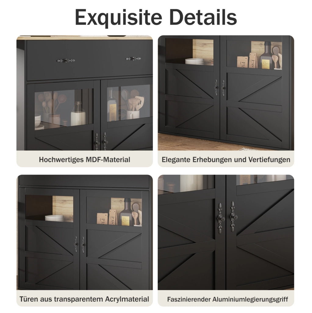 TAVOLO BAR ESTENSIBILE GIREVOLE 138-204x39x104 cm MDF NERO