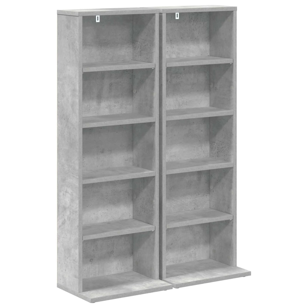 Mobile per CD 2 pz Grigio Cemento 33 x 23,5 x 97,5 cm 8012697