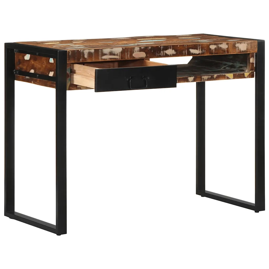 Scrivania Multicolore 100x50x75 cm in Legno Massello Recupero 4015932