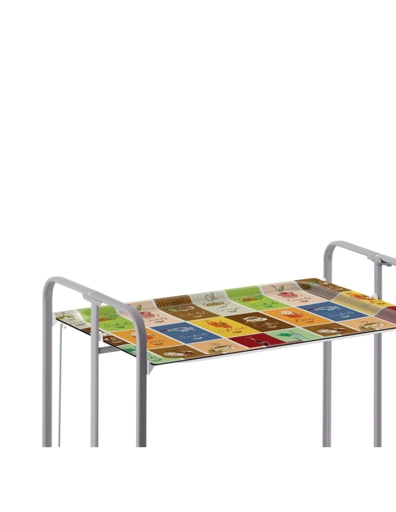 Carrello da cucina pieghevole grigio con ruote BAUHAUS 2 ripiani