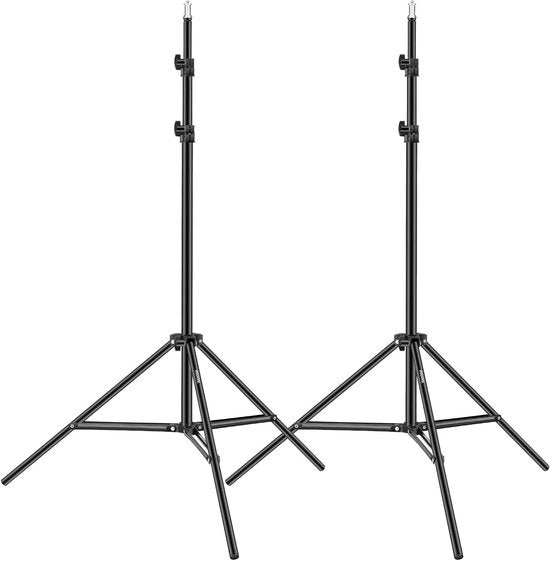 Stativa in alluminio di alta qualità 190 cm per kit di studio, fotografia, illuminazione e softbox (2-pack)