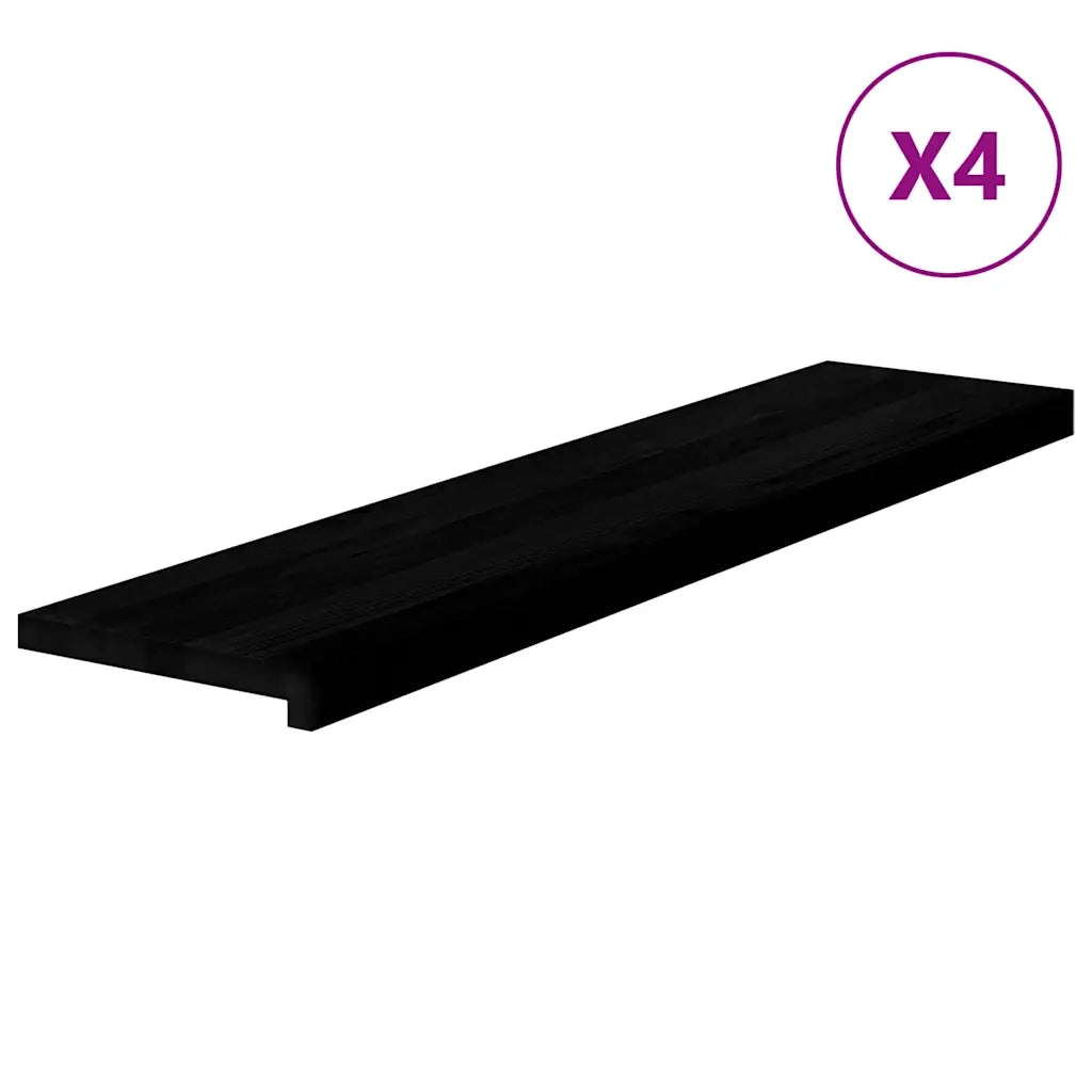 Gradini 4 pz Marrone Scuro 110x30x2 cm Legno Massello Rovere