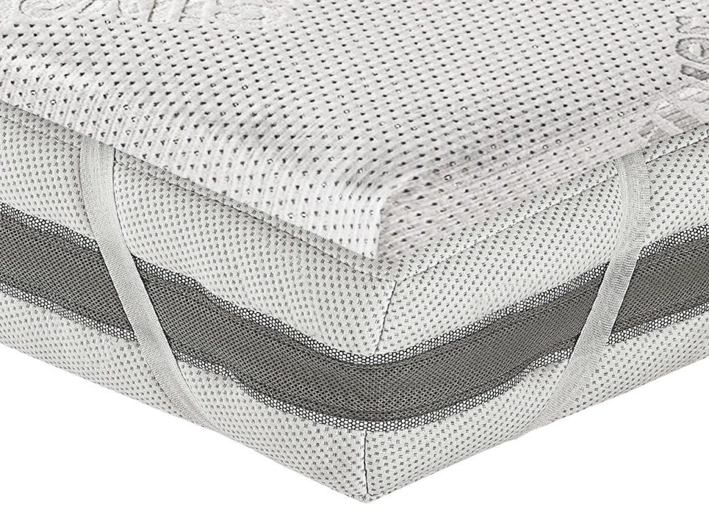 Rinnova Materasso Topper Coprimaterasso Correttivo Antibatterico Memory Silver - Singolo - Silver