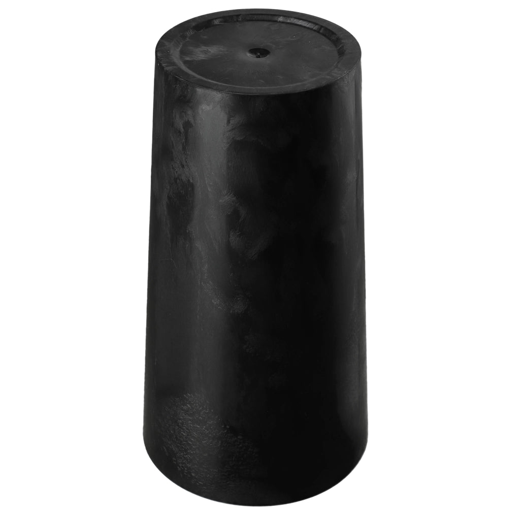 Vaso da fiori KADAX 47 cm con coperchio e inserto, vaso da fiori in plastica nero