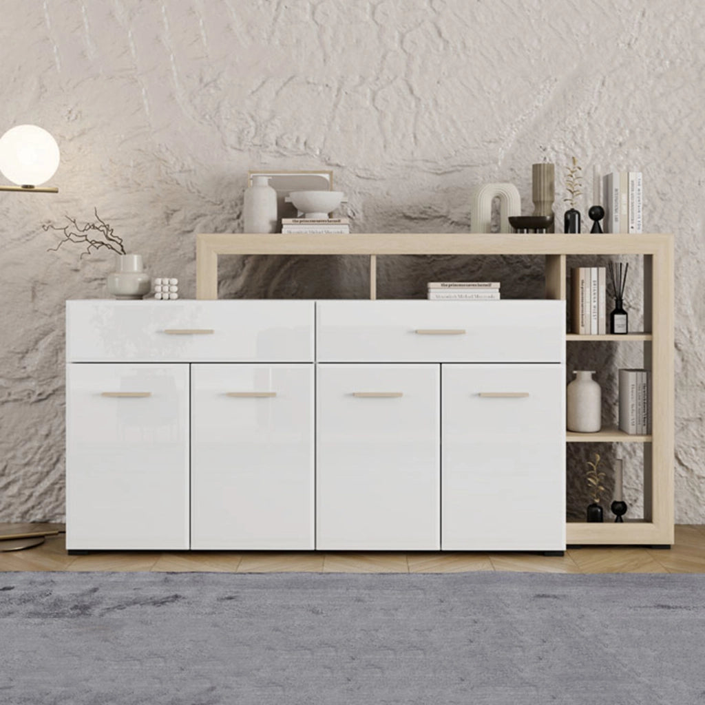 Madia Dovad, Credenza 2 Cassetti, 189x42x100h cm Bianco