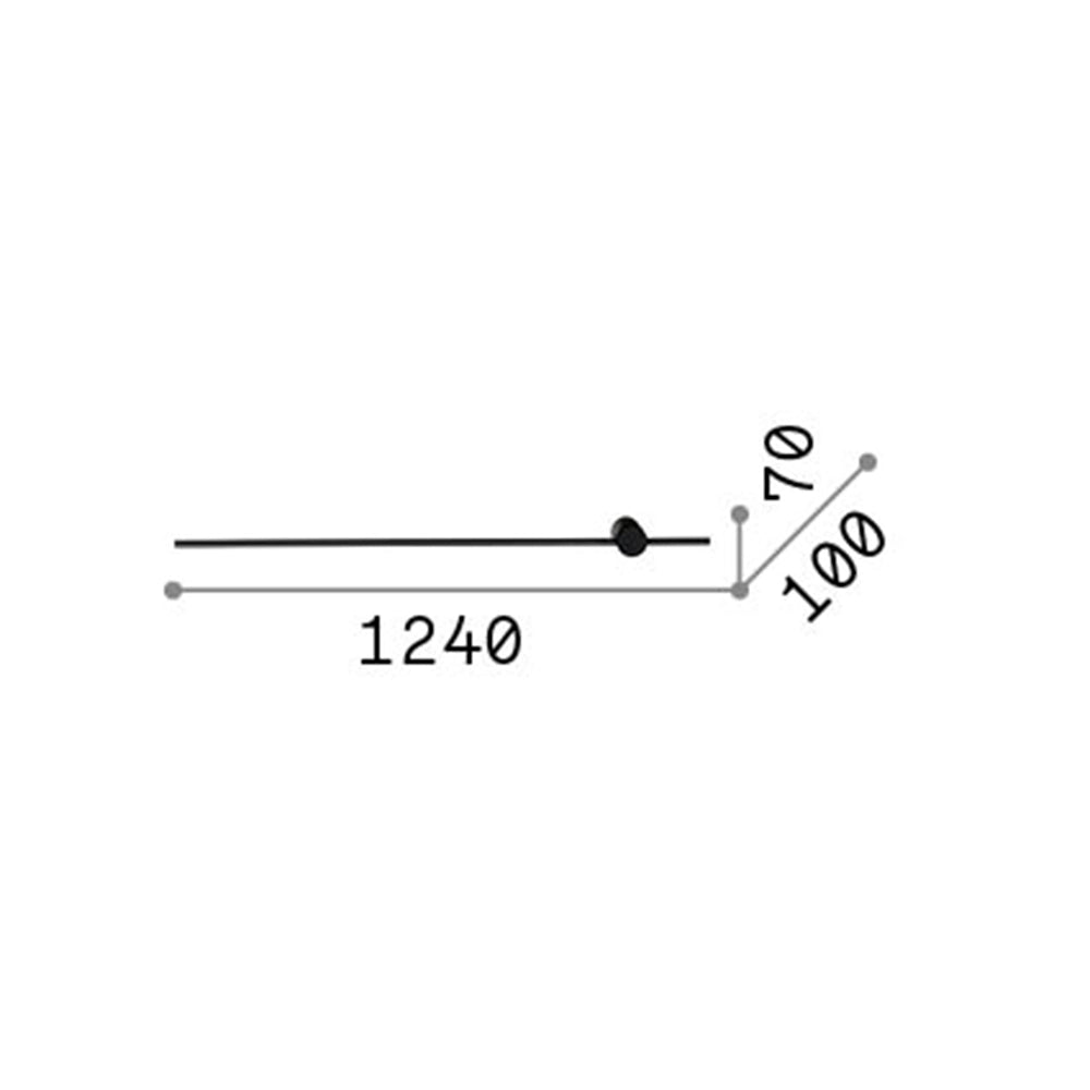 Applique Industrial-Minimal Essence Metallo Bianco Led 20W 3000K Luce Calda