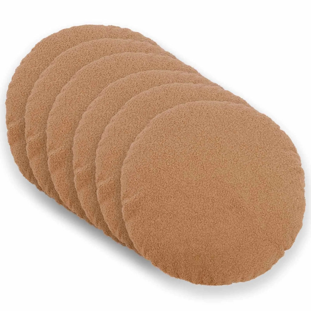 Federa 6 pcs HEERLEN Beige Ø 30 cm Bouclé 921980