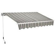 Tenda da Sole Barra Quadra 200x300 cm Tessuto in Poliestere Riga Verde