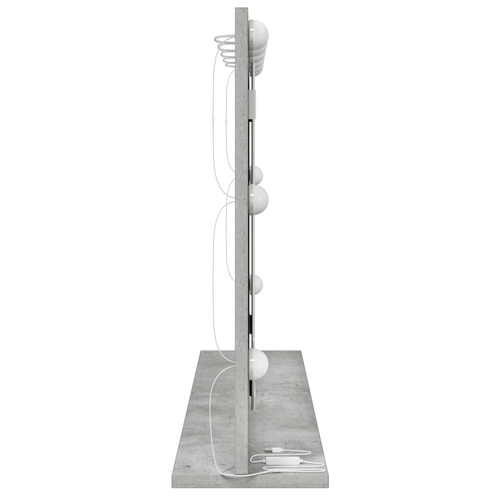 Specchio da toeletta Grigio cemento Vetro 80 x 55 x 18 cm