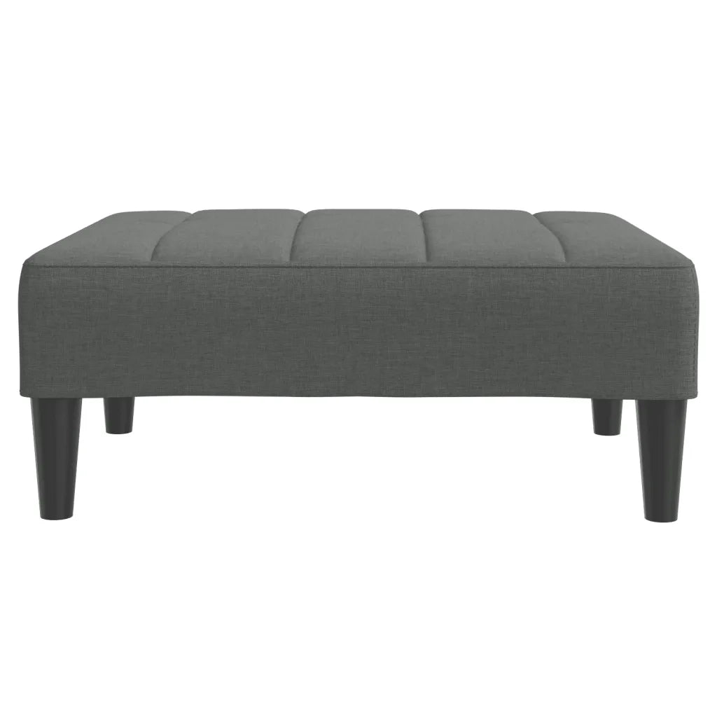 Poggiapiedi Grigio Scuro 77x55x31 cm in Tessuto