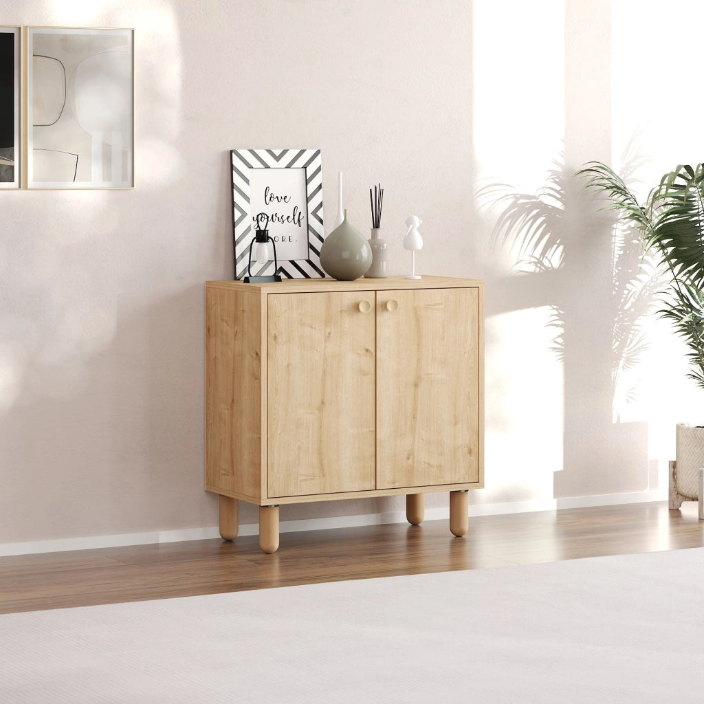 Credenza in legno "Lina" - 72 x 36 x 73 cm - Beige