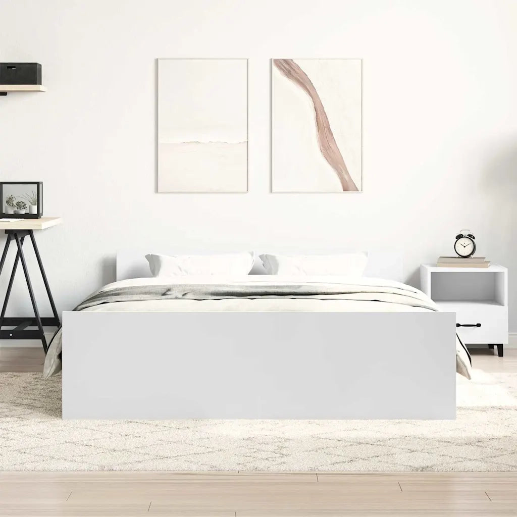 Giroletto con Testiera e Pediera Bianco 140x190 cm 3203782