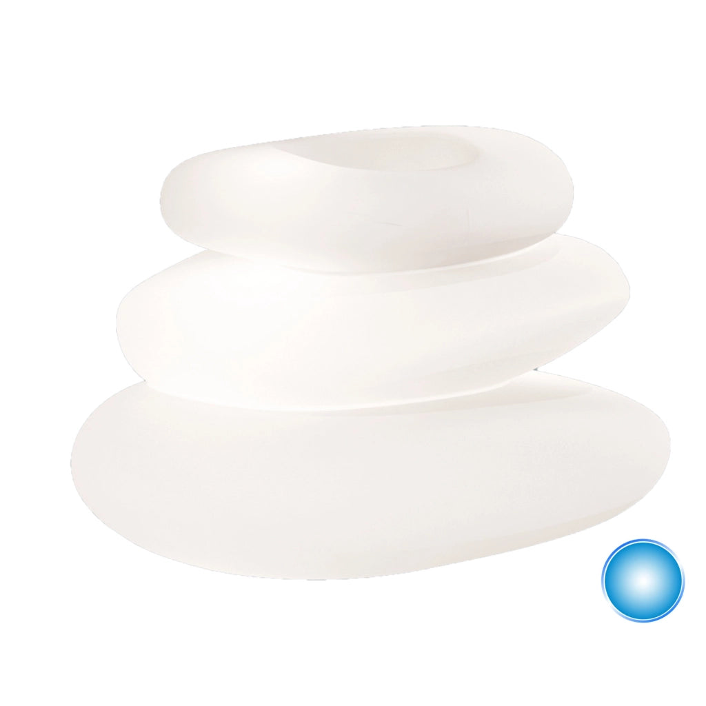 Lampada vaso luminoso in resina 75x62 cm  Led Luce Blu mod. Eden Pot Bright