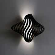 Applique Plafoniera 2 Luci Shell In Polilux Nero Con Cavo Made In Italy