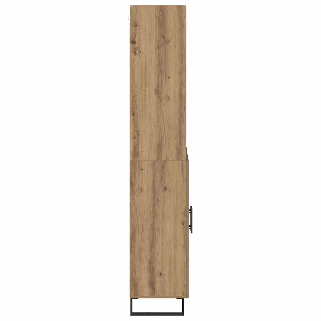 Credenza 2 pcs Rovere artigianale Legno multistrato 3403190
