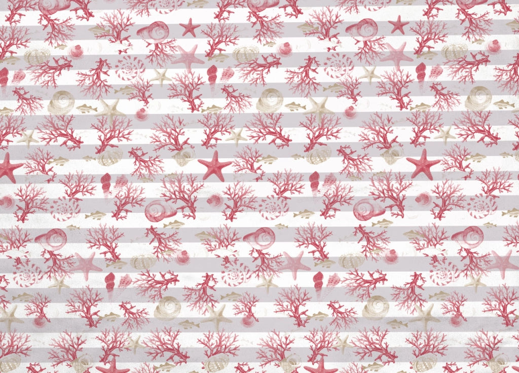 Copriletto Piquet Primavera Estate 100% Cotone Disegno Marina Riga - Matrimoniale - Rosso