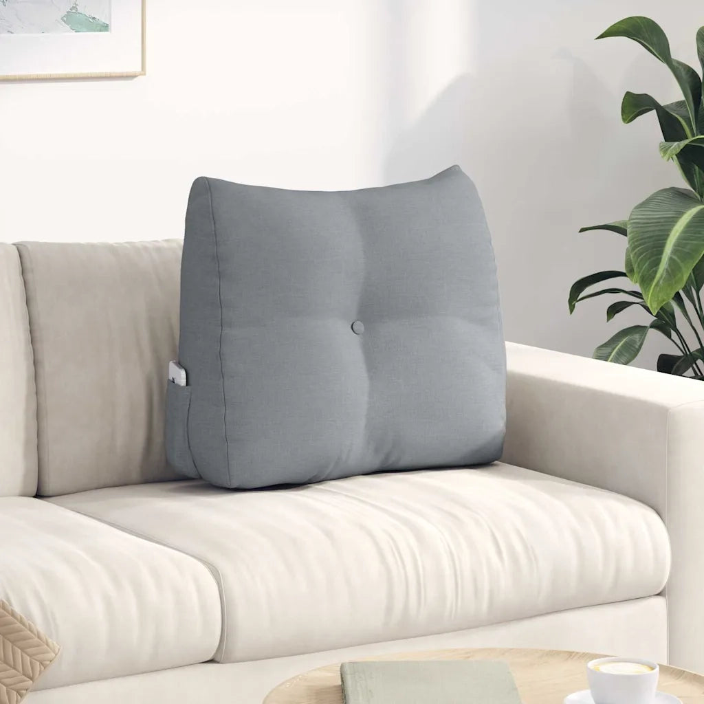 Cuscino per Schiena | Cuscino dorsale Grigio chiaro 60 x 24 x 50 cm Tessuto