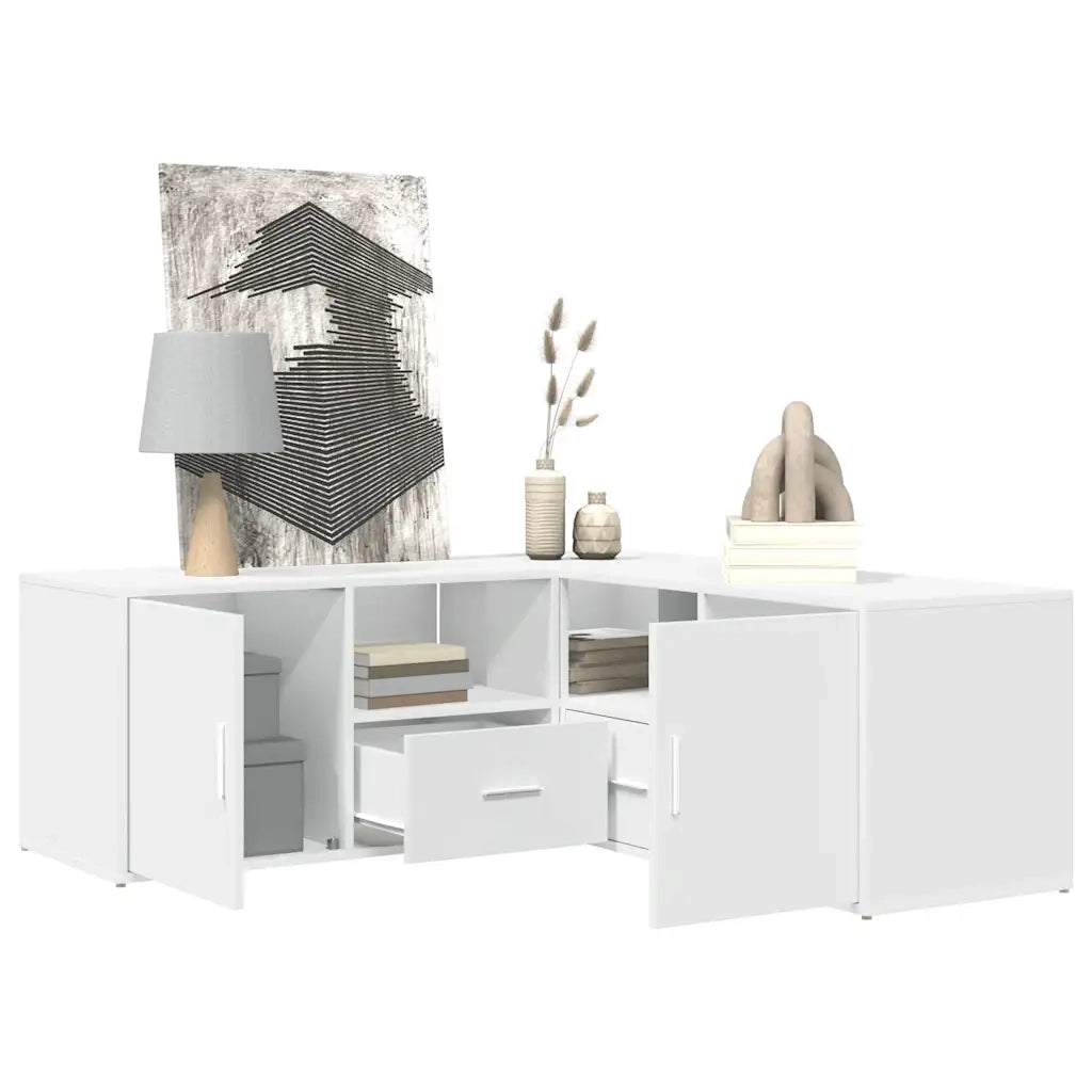 Mobile Angolare Bianco 200x40x45 cm in Truciolato 3307828