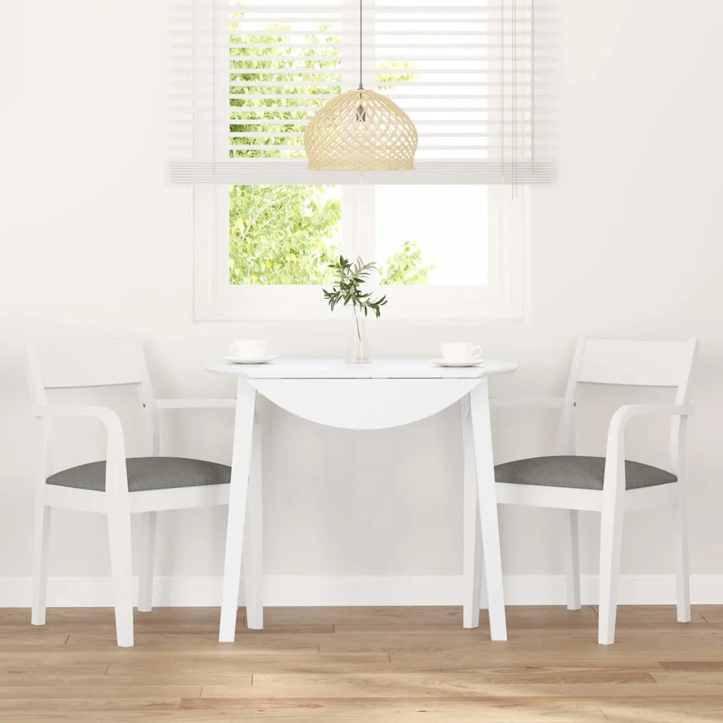 Sedie da Pranzo con Cuscini 2 pz | Sedie da cucina Bianco Legno Massello di Hevea