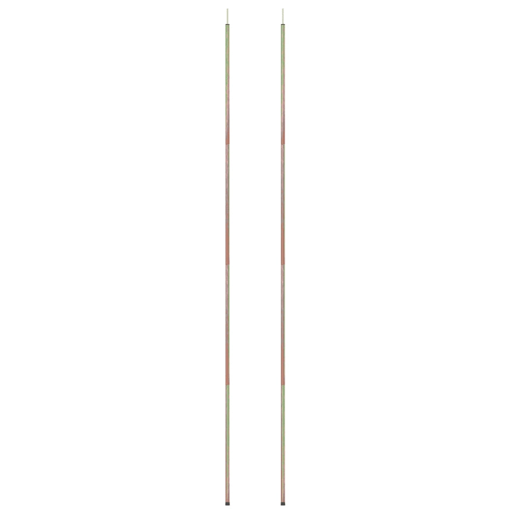 Aste per Parasole a Vela 2 pz 200 cm in Acciaio Zincato 315221
