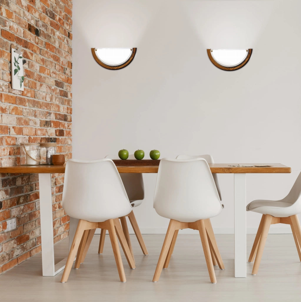 Plafoniera Candellux 11-32457 legno naturale bianca 30cm E27