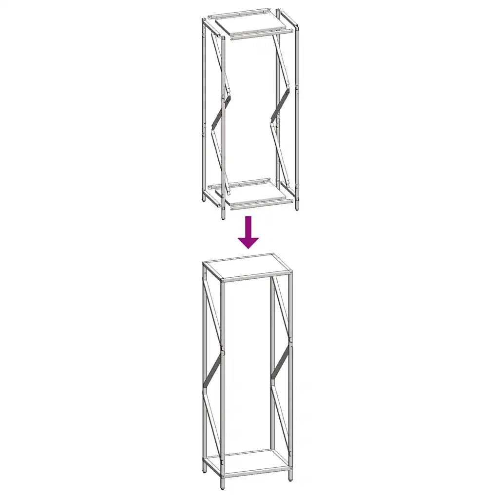 Rastrelliera per Legna da Ardere Bianca 34x25x100 cm CFW7999131