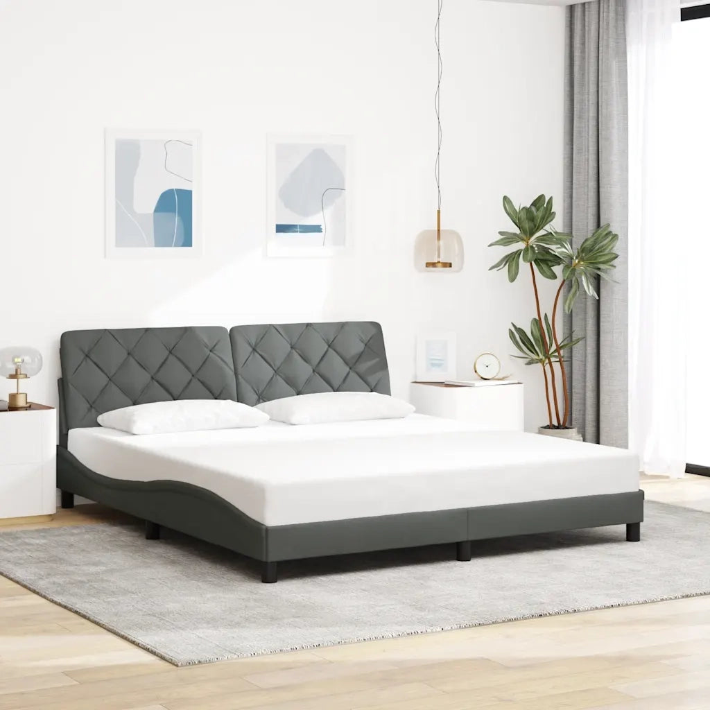 Giroletto senza Materasso Grigio Scuro 180x200 cm Tessuto 3310616