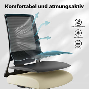 Sedia da ufficio ergonomica con supporto lombare, regolabile in altezza, schienale traspirante, max 120 kg