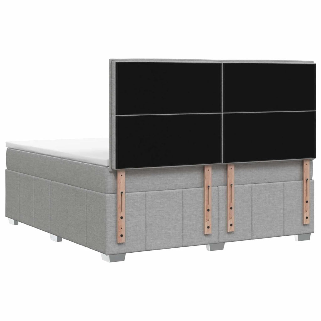 Letto box spring con materasso Grigio Chiaro 140 x 190 cm 3454127