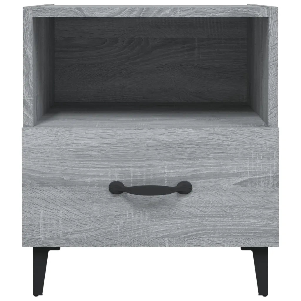Comodini 2 pz Grigio Sonoma in Legno Multistrato 817306