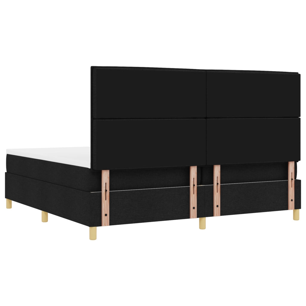 Letto a Bitta con Materasso e LED Nero 200x200 cm Tessuto