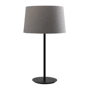 Lampada da Tavolo VIVIEN Nera con Paralume Conico Grigio, Attacco E27, Classe II, IP20, Design Moderno per Interni - Rossini Group