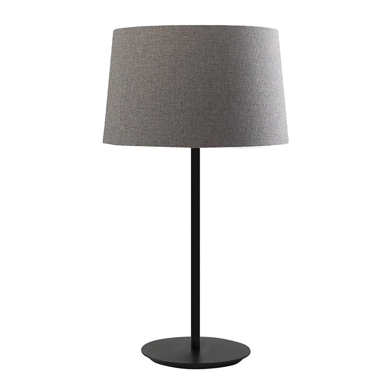Lampada da Tavolo VIVIEN Nera con Paralume Conico Grigio, Attacco E27, Classe II, IP20, Design Moderno per Interni - Rossini Group