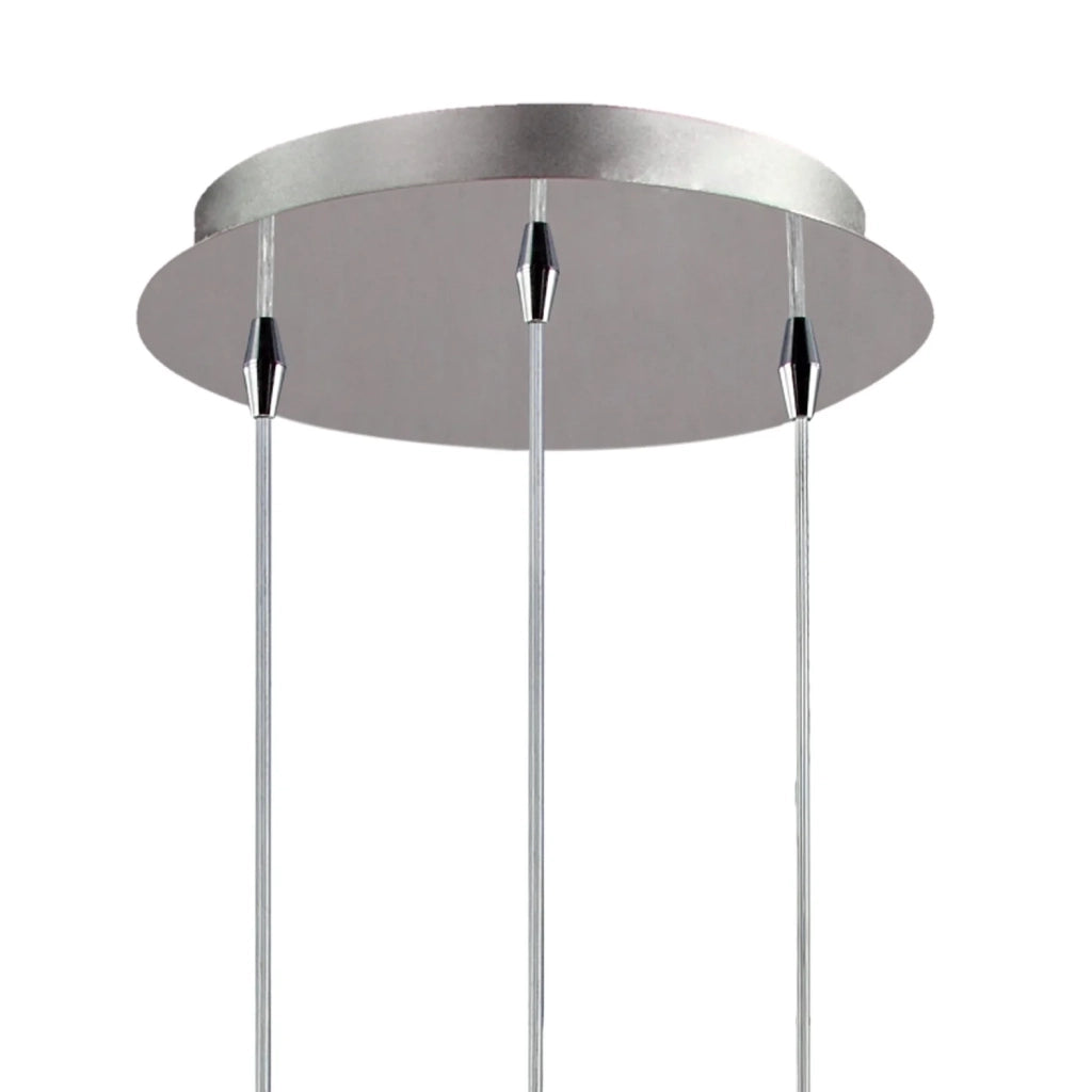 LÚZETE - LAMPADARIO 3 LUCI VETRO ESTERNO TRANSPARENTE INTERNO BIANCO Ø38 NOLINA